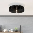 Drevená moderná stropná lampa čierna, Muna