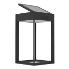 Plastové solárne vonkajšie nástenné svietidlo čierne, Hubrecht, 6,5 W, LED 4000 K, IP65