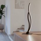 Oceľová dizajnová stolová lampa čierna, Tevin, 12 W, LED 4000 K, s vypínačom