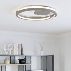 Plastová moderná stropná lampa hnedá, Madhvi, 20 W, LED nastaviteľný od teplej po studenú bielu, s diaľkovým ovládačom