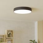 Plastové moderné smart stropné svietidlo čierne, Germen, 26 W, LED RGBW, s diaľkovým ovládačom
