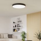 Plastové moderné smart stropné svietidlo čierne, Germen, 36,5 W, LED RGBW, s diaľkovým ovládačom