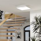 Oceľové moderné smart stropné svietidlo biele, Shauni, 20 W, LED RGBW, s diaľkovým ovládačom