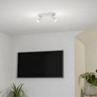 Hliníkové moderné smart stropné svietidlo biele, Mayke, 3,7 W, LED RGBW