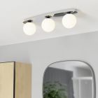 Oceľové moderné stropné svietidlo chrómové, Cornee, 4,2 W, LED 2700 K, IP44