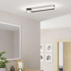 Oceľové dizajnové stropné svietidlo čierne, Constance, 24 W, LED white switch