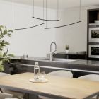 Plastové moderné visiace svietidlo čierne, Vilko, 22 W, LED white switch