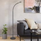 Plastová moderná stojaca lampa čierna, Querine, 5,5 W, LED white switch, s 3-stupňovým stmievačom