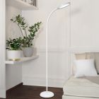 Plastová moderná stojaca lampa biela, Querine, 5,5 W, LED white switch, s 3-stupňovým stmievačom