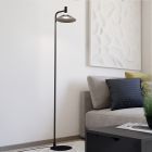 Oceľová moderná stojaca lampa čierna, Phuong, 7,5 W, LED RGBW