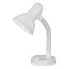 Plastová lampa na písací stôl biela, Granza, s vypínačom