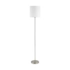 Textílná moderná stojaca lampa biela, Abano, s vypínačom