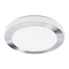 Plastové stropné svietidlo chrómové, Amina, 16 W, LED 3000 K, IP44