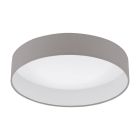 Textílné stropné svietidlo taupeové, Guido, 18 W, LED 3000 K