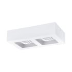 Oceľová moderná stropná lampa biela, Olger, 6 W, LED 3000 K