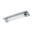 Sklenené dizajnové stropné svietidlo chrómové, Iris, 8 W, LED 4000 K, IP44