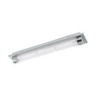 Sklenené dizajnové stropné svietidlo chrómové, Iris, 19 W, LED 4000 K, IP44
