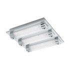 Sklenené dizajnové stropné svietidlo chrómové, Iris, 7 W, LED 4000 K, IP44