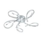 Hliníková dizajnová stropná lampa chrómová, Yorik, 6 W, LED 3000 K