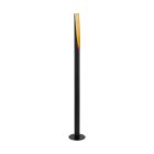 Oceľová moderná stojaca lampa čierna, Aloysius, s vypínačom