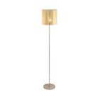 Kovová moderná stojaca lampa zlatá, Megan, s vypínačom