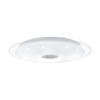 Oceľová stropná lampa biela, Dunya, 24 W, LED nastaviteľný od teplej po studenú bielu