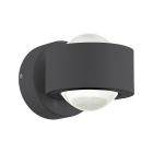 Hliníkové moderné vonkajšie svietidlo antracité, Lyn, 2 W, LED 3000 K, IP44