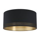 Oceľová moderná stropná lampa čierna, Niko