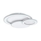 Oceľová moderná stropná lampa biela, Everdina, 11 W, LED nastaviteľný od teplej po studenú bielu