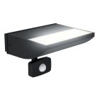 Hliníkové moderné vonkajšie nástenné svietidlo so senzorom pohybu čierne, Samuel, 10,5 W, LED 3000 K, IP44