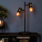 Hliníková stolová lampa čierna, Jelger, s vypínačom