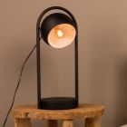 Hliníková industriálna stolová lampa čierna, Jasin, s vypínačom