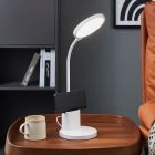 Plastová stolová lampa biela, Vinnie, 2,1 W, LED nastaviteľný od teplej po studenú bielu, s 3-stupňovým stmievačom