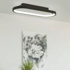 Hliníkové moderné stropné svietidlo čierne, Maira, 27 W, LED 3000 K, s 3-stupňovým stmievačom