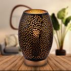 Kovová moderná stolová lampa čierna, Bilboa