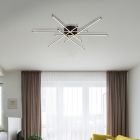 Hliníkové dizajnové stropné svietidlo čierne, Leigh, 40 W, LED 3000 K