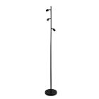 Hliníková stojaca lampa bez tienidla čierna, Rika, s vypínačom