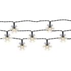 Záhradné solárne osvetlenie Snehové vločky 50 LED teplá biela