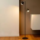 Čierna stojaca lampa moderná, Skanska, 5 W, LED 2700 K, s dotykovým stmievačom