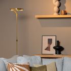 Mosadzná stojaca lampa moderná, Celeste, 21 W, LED 2700 K, s dotykovým stmievačom