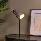 Sivá stolová lampa moderná, Bensen, s vypínačom