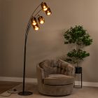 Rezavá stojaca lampa moderná, Rankos, s vypínačom