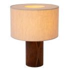 Hnedá stolová lampa rustikálna, Tachina, s vypínačom