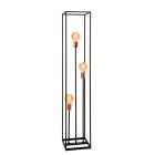 Čierna stojaca lampa moderná, Arthur, s vypínačom
