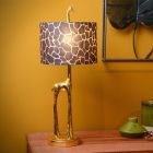 Zlatá stolová lampa retro, Extravaganza Miss Tall, s vypínačom