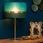 Zelená stolová lampa retro, Extravaganza Tusse, s vypínačom