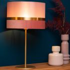 Ružová stolová lampa retro, Extravaganza Tusse, s vypínačom