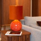 Oranžová stolová lampa retro, Esterad, s vypínačom