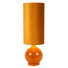 Žltá stojaca lampa retro, Esterad, s vypínačom