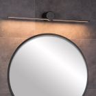 Čierne nástenné svietidlo moderné, Mizar, 6 W, LED 2700 K, IP44